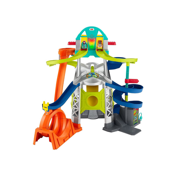 Pista de carreras circular y de lanzamiento de Little People de Fisher-Price
