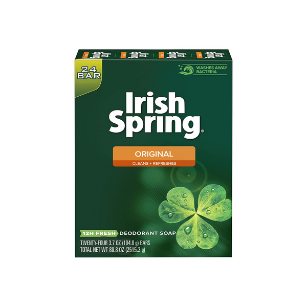 24 Bars Of Irish Spring Men's Deodorant Bar Soaps
