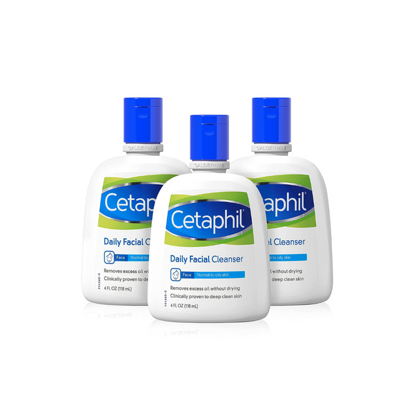 3 botellas de limpiador facial diario Cetaphil