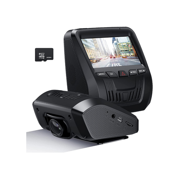 Cámara de salpicadero para coche 1080P con tarjeta SD de 32 GB