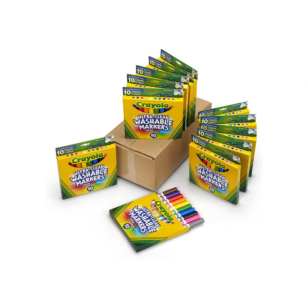 12 paquetes de marcadores lavables Crayola Ultra Clean