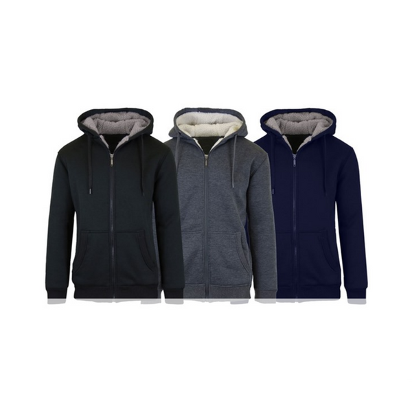 Pack de 2 sudaderas con capucha Sherpa para hombre