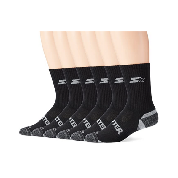 Starter Men's 6-Pack Athletic Crew Socks