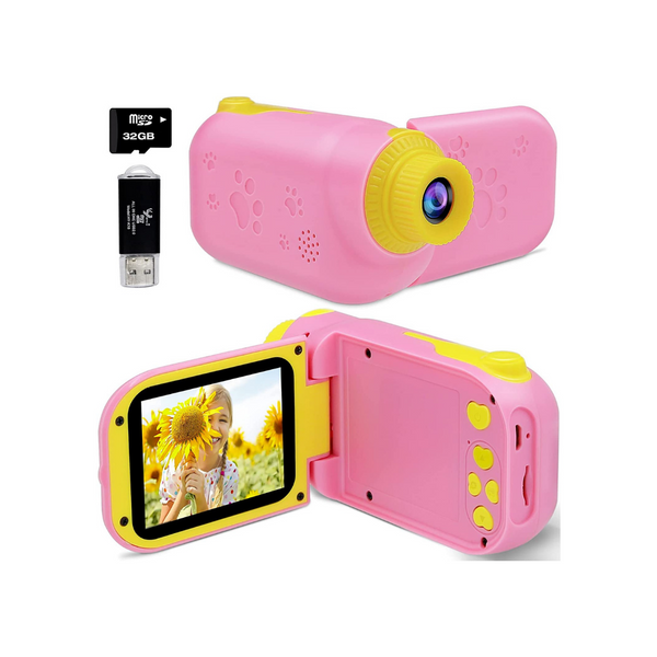 Cámara de vídeo para niños con tarjeta SD de 32 GB