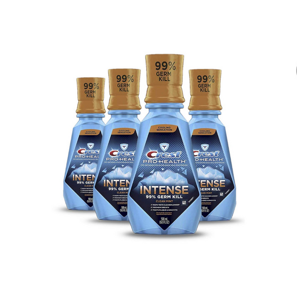 4 Bottles Of Crest Pro Health Intense Mouthwash with CPC