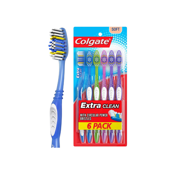 6 cepillos de dientes Colgate extra limpios