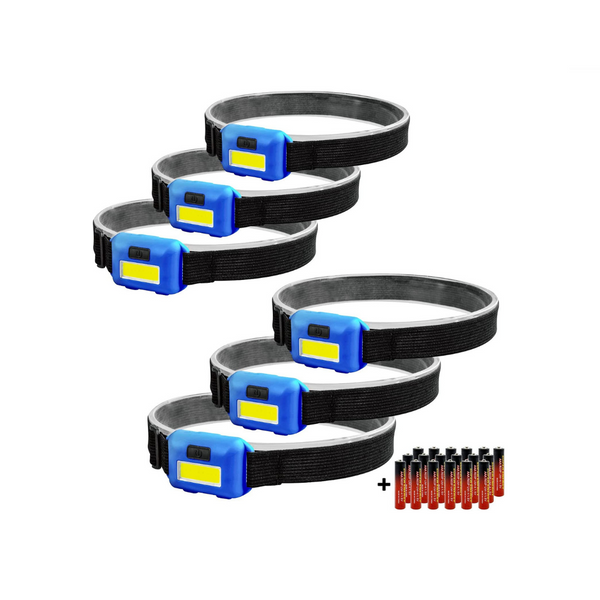 Paquete de 6 linternas frontales LED