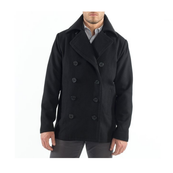 Alpine Swiss Mason Men's Wool Blend Pea Coat Jacket (3 Colors)