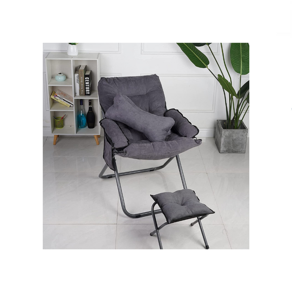 Silla reclinable plegable con acento moderno