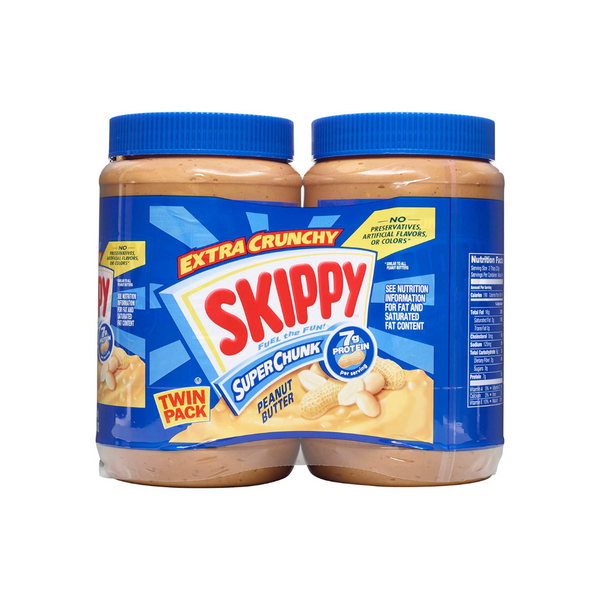 2 Pack Of 40oz Skippy Super Chunky Peanut Butter