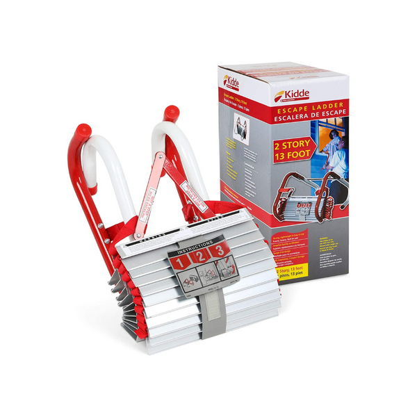 Kidde 2 Story 13′ Fire Escape Ladder With Anti-Slip Rungs