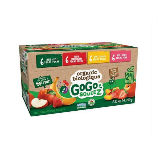 Pack Of 24 GoGo Squeez Organic Fruit Sauce Variety Pack - From Ferebe.com