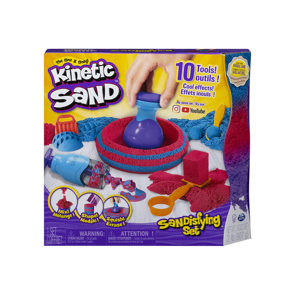 Kinetic Sand Sandisfying Set With 2lbs Of Sand And 10 Tools