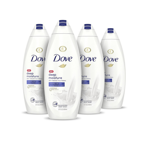 4 Bottles of Dove Body Wash Deep Moisture