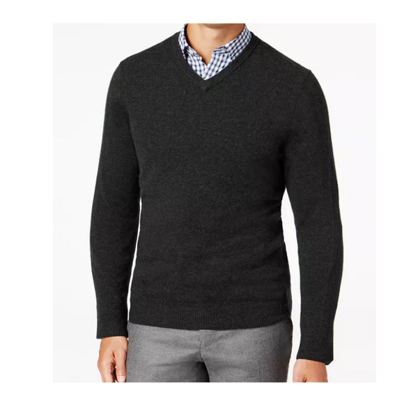 Suéteres de cachemira con cuello en V y cuello redondo para hombre (20 colores)