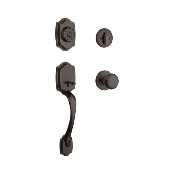 Kwikset Belleview Single Cylinder Handleset with SmartKey Cove Knob