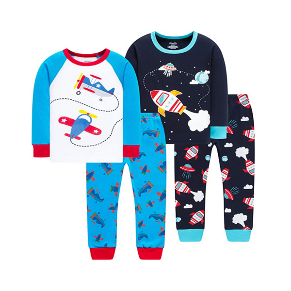 Conjuntos de pijamas para niños de 4 piezas (5 estilos)