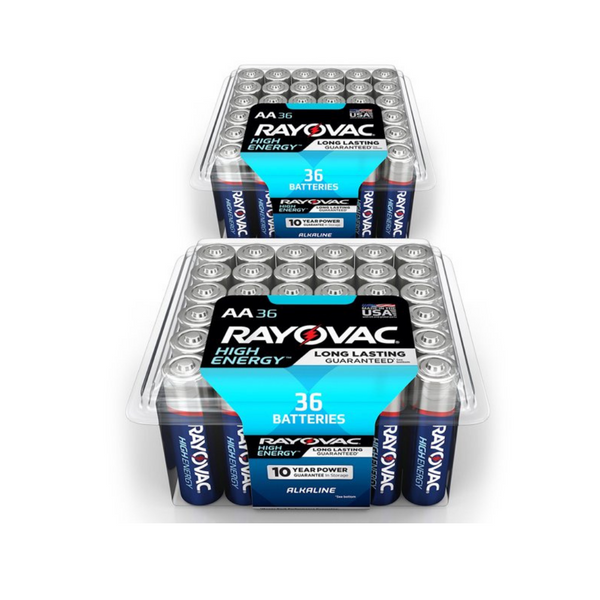 36 AA and 36 AAA Rayovac High Energy Batteries