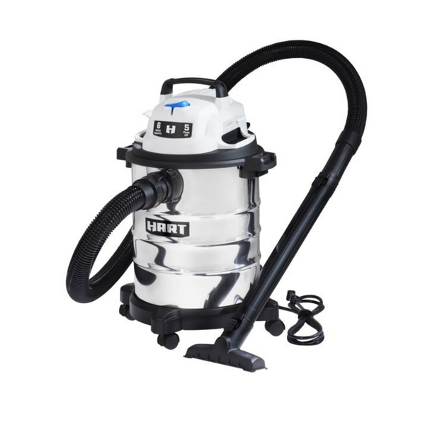 Hart 6 Gallon Stainless Steel 5HP Wet/Dry Vacuum
