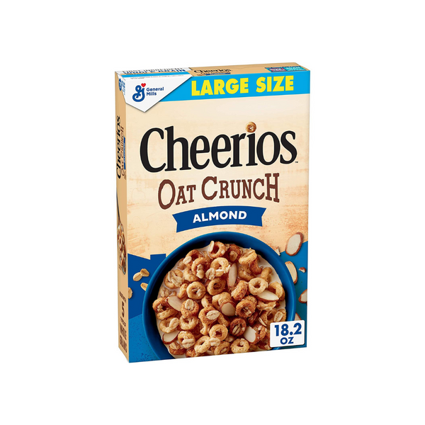 Cereal de desayuno Cheerios, avena crujiente y almendras