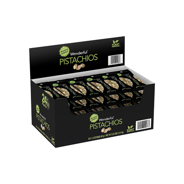 24 Bags of Salted Wonderful Pistachios