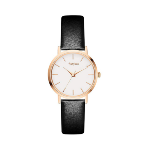 Reloj con correa de cuero para mujer