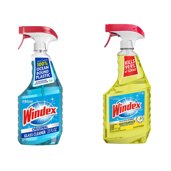 Botellas de spray limpiador Windex