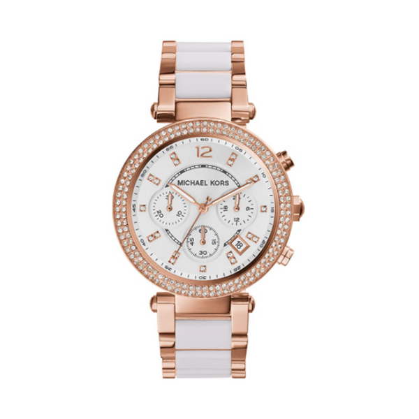 Michael Kors Parker Stainless Steel Watch With Glitz Accents