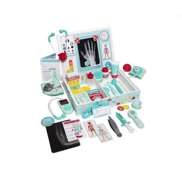 Juego de consultorio médico de lujo Melissa &amp; Doug de 46 piezas