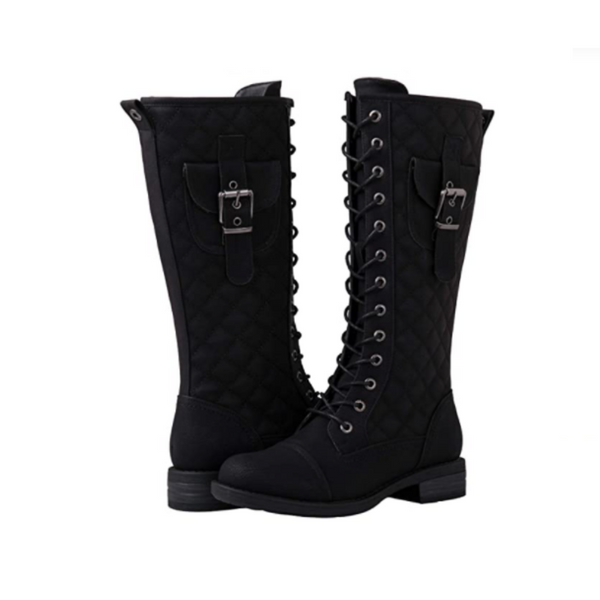 Globalwin Women's Lace Up Military Style Fashion Boots