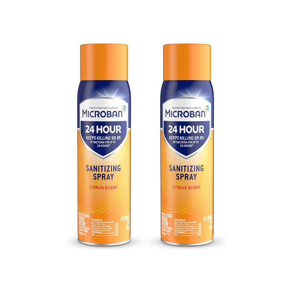 Lowest Price Ever! 2 Bottles Of 15oz Microban 24 Hour Disinfectant Spray