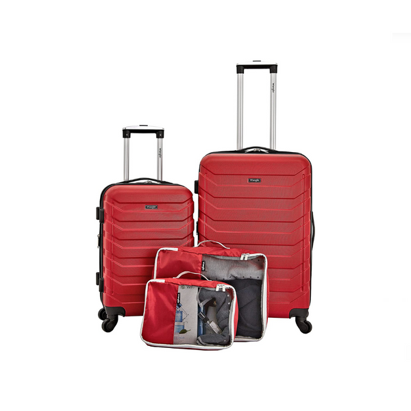 Wrangler 4 Piece Luggage and Packing Cubes Set (2 Colors)