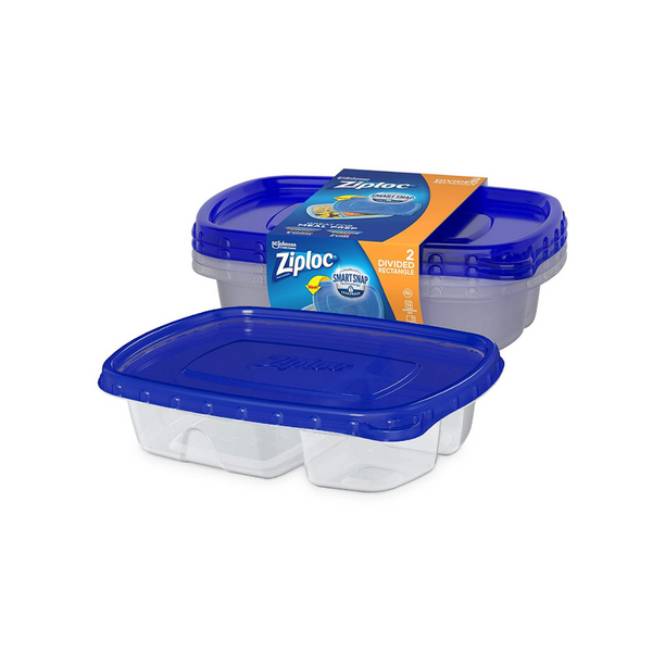 2 Reusable Ziploc Food Storage Meal Prep Containers