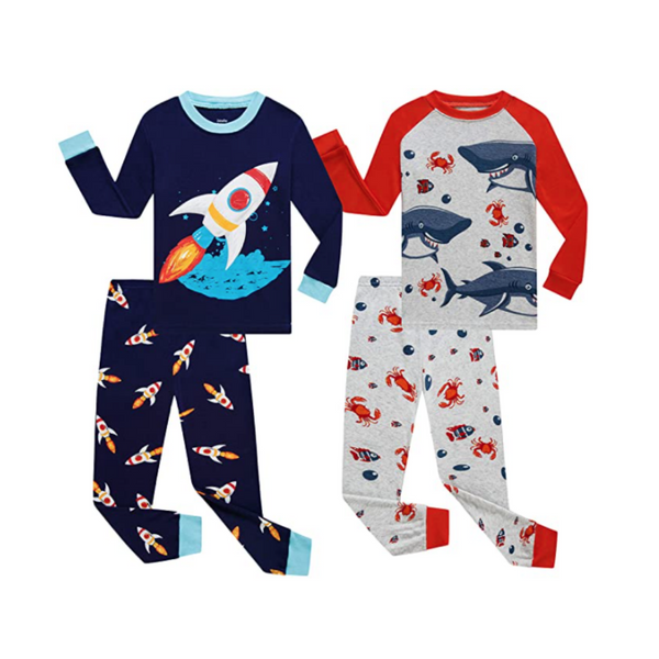 4 Piece Boy and Girls Pajama Sets (10 Styles)