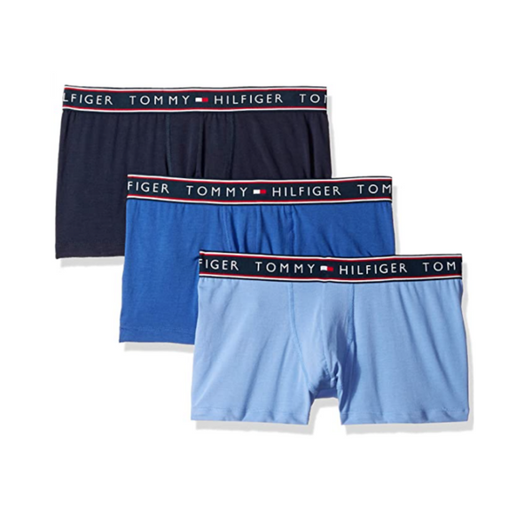 3 Tommy Hilfiger Men's Underwear Cotton Stretch Trunks (3 Colors)