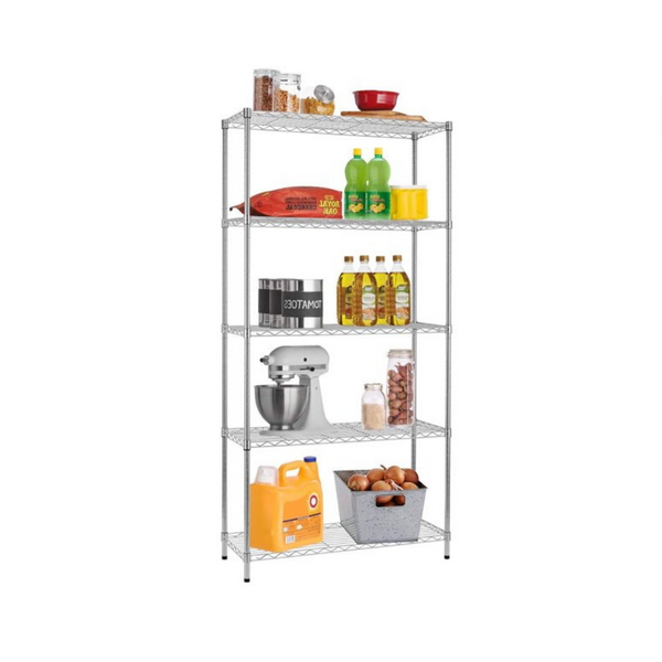 5-Shelf Carbon Steel Metal Freestanding Shelves