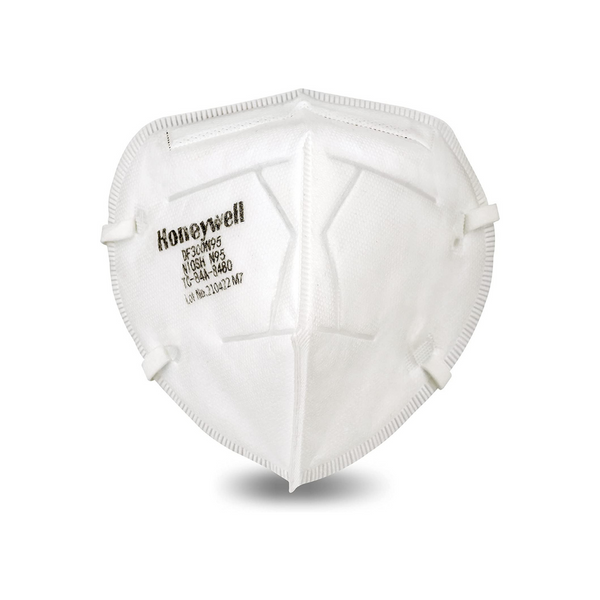 Paquete de 50 mascarillas respiratorias desechables de plegado plano Honeywell N95