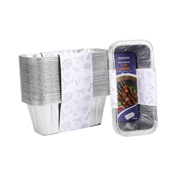 40 Pack Blackstone Grease Cup Liners Aluminum Foil Drip Pan