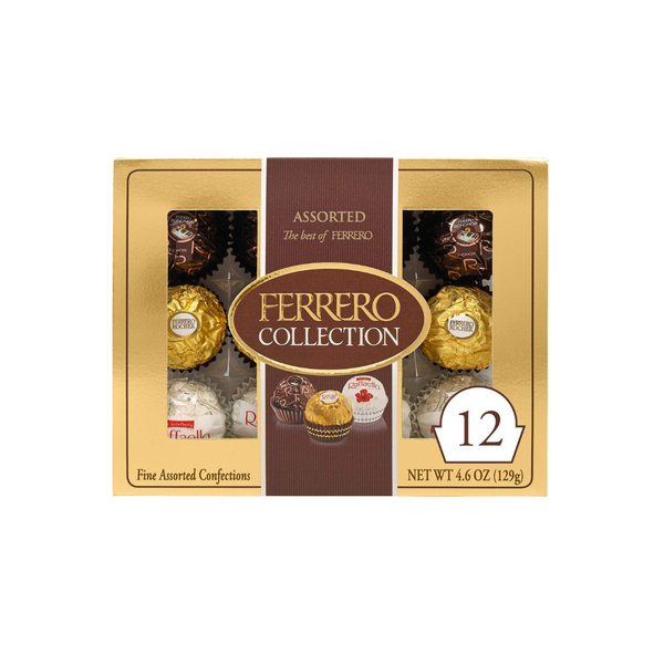 12 chocolates finos con leche de avellana Ferrero Rocher