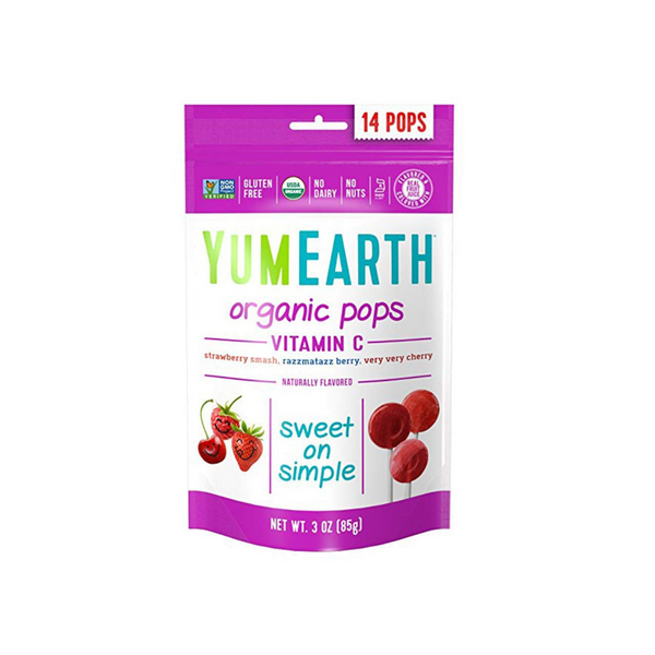 Paquetes de 6 paletas de vitamina C orgánicas YumEarth, 14 paletas