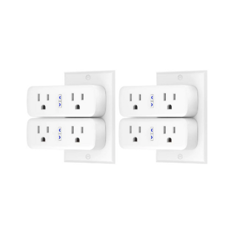 4-Pack 2-in-1 Compact Design Wi-Fi Smart Plugs