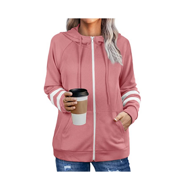 Sudaderas con capucha y cremallera completa para mujer (7 colores)