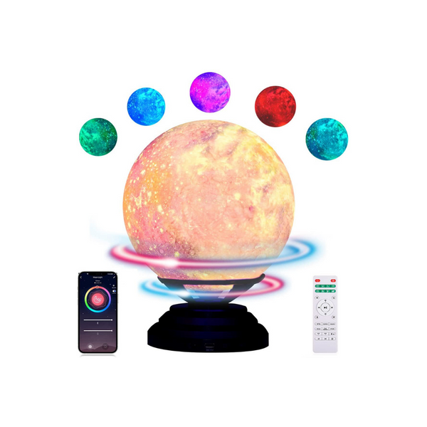 3D Smart Wake Up Light Moon Lamp