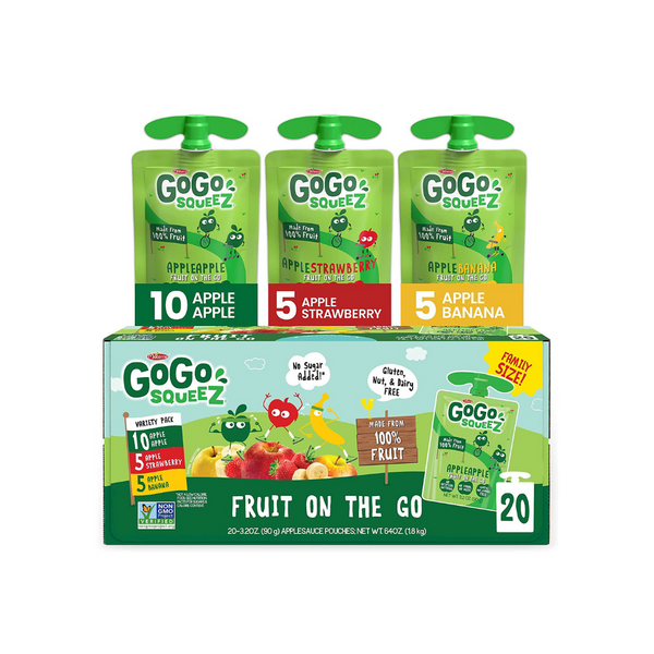 20 GoGo squeeZ Fruit on the Go Variety Pack