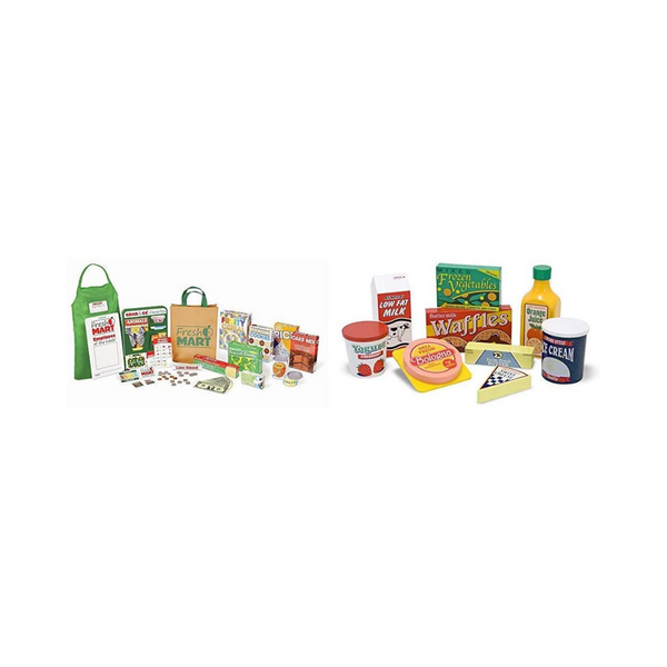 Melissa &amp; Doug Juego de colección complementario de tienda de comestibles Fresh Mart