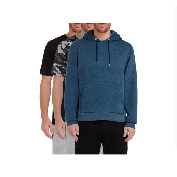 Conjunto de 3 piezas de sudadera con capucha y 2 camisetas de forro polar Epic para hombre