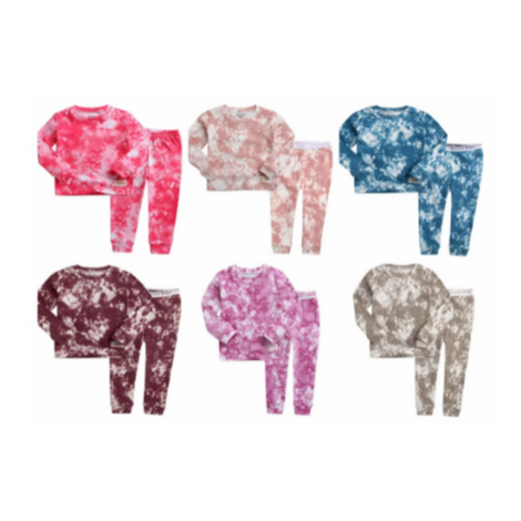 VAENAIT 100% Cotton Marbling Snug Fit 2 Piece Pajama Sets