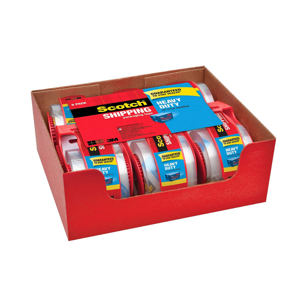 6 Scotch Heavy Duty Packaging Tape with Dispensers