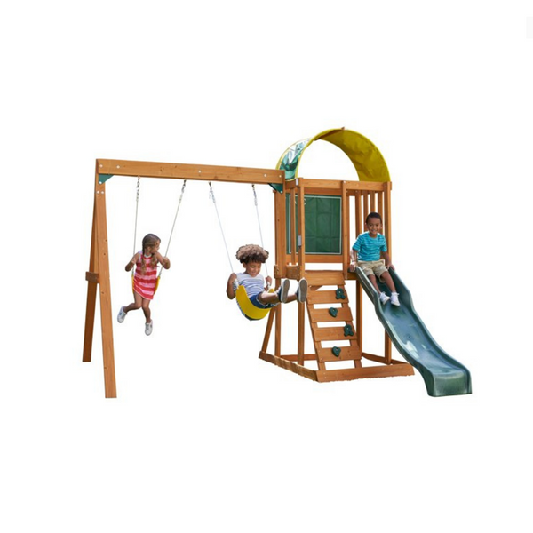 KidKraft Ainsley Juego de columpios de madera para exteriores
