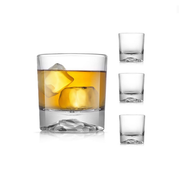 Set of 4 Radiant Crystal Whiskey Glasses